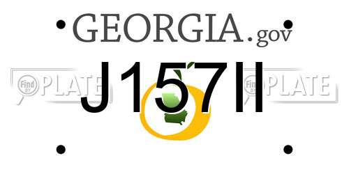 J157II Georgia License Plate