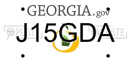 J15GDA Georgia License Plate