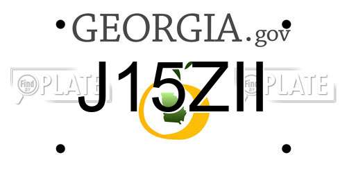 J15ZII Georgia License Plate