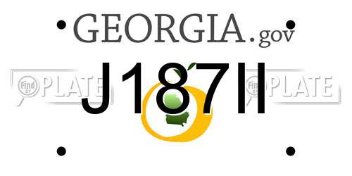 J187II Georgia License Plate
