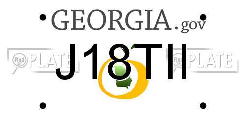 J18TII Georgia License Plate