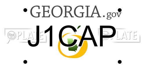 J1CAP Georgia License Plate