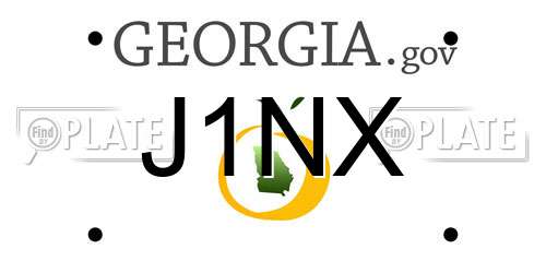 J1NX Georgia License Plate