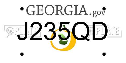 J235QD Georgia License Plate