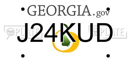 J24KUD Georgia License Plate