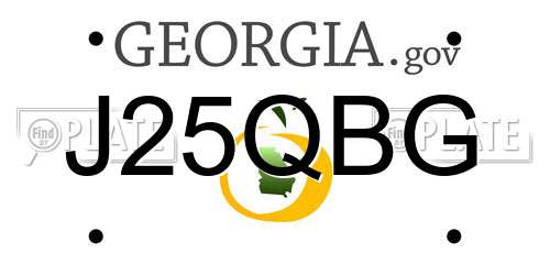 J25QBG Georgia License Plate