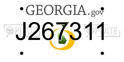 J267311 Georgia License Plate