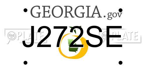 J272SE Georgia License Plate