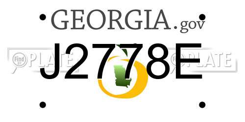 J2778E Georgia License Plate