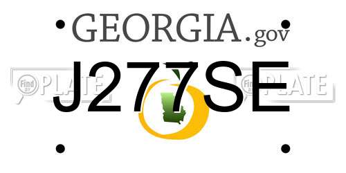J277SE Georgia License Plate