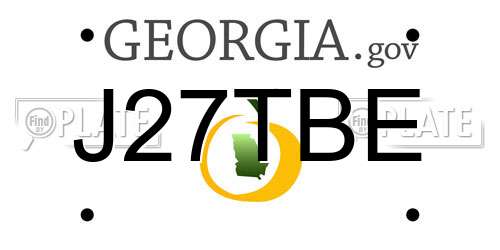 J27TBE Georgia License Plate