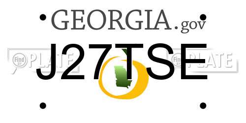 J27TSE Georgia License Plate