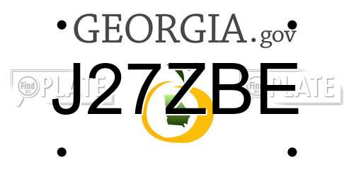 J27ZBE Georgia License Plate