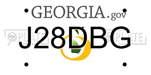 J28DBG Georgia License Plate
