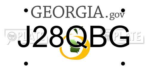 J28QBG Georgia License Plate