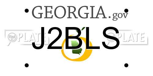 J2BLS Georgia License Plate