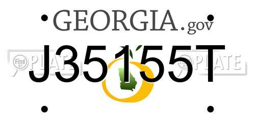 J35155T Georgia License Plate