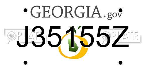J35155Z Georgia License Plate