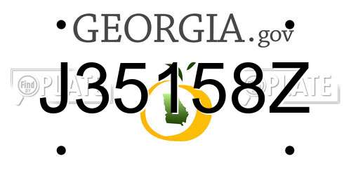 J35158Z Georgia License Plate