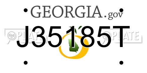 J35185T Georgia License Plate