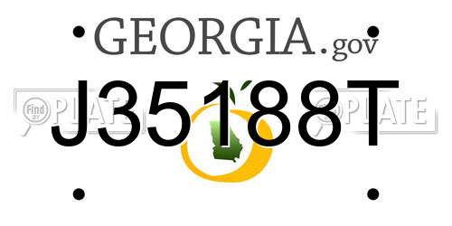 J35188T Georgia License Plate