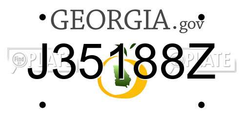 J35188Z Georgia License Plate