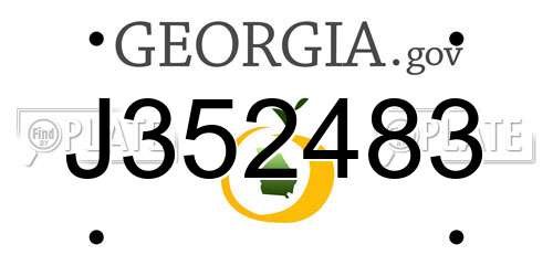 J352483 Georgia License Plate