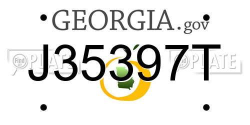 J35397T Georgia License Plate