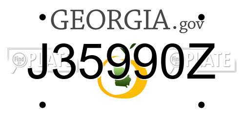 J35990Z Georgia License Plate