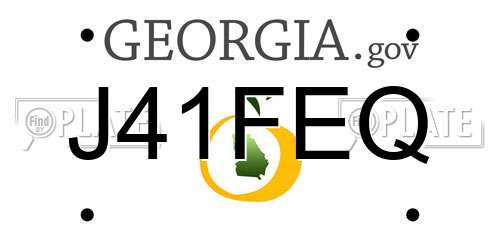 J41FEQ Georgia License Plate