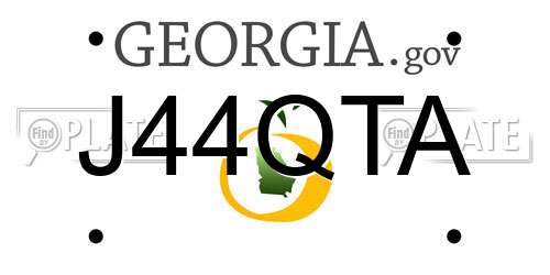 J44QTA Georgia License Plate