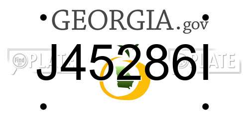 J45286I Georgia License Plate