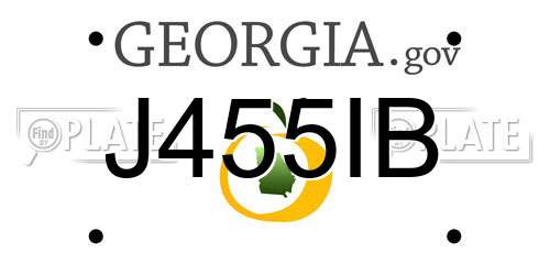 J455IB Georgia License Plate