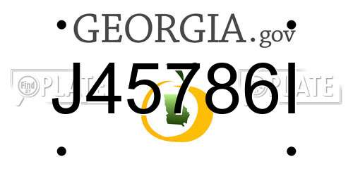 J45786I Georgia License Plate