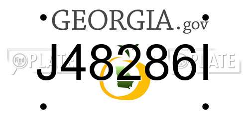 J48286I Georgia License Plate
