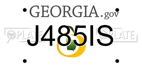 J485IS Georgia License Plate