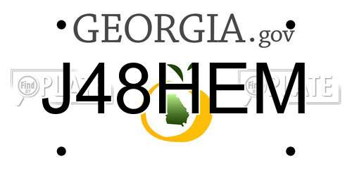 J48HEM Georgia License Plate