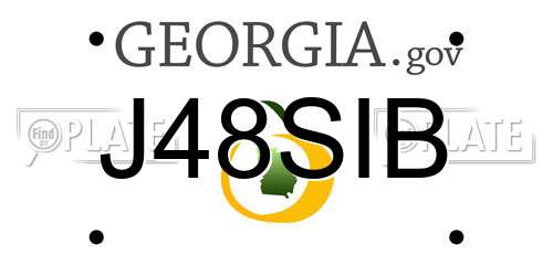 J48SIB Georgia License Plate