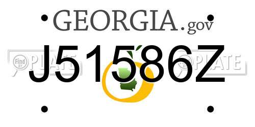 J51586Z Georgia License Plate