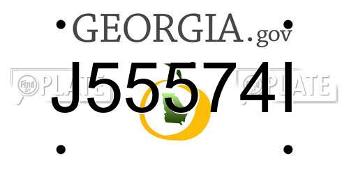 J55574I Georgia License Plate