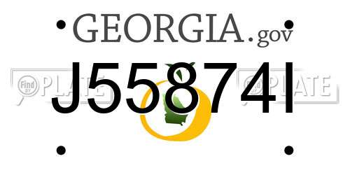 J55874I Georgia License Plate