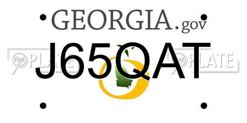 J65QAT Georgia License Plate