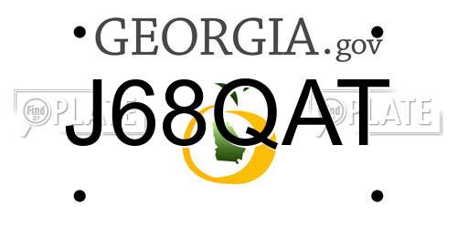 J68QAT Georgia License Plate