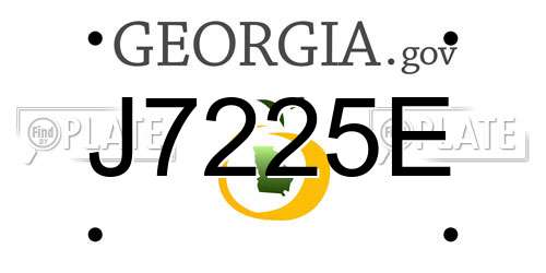 J7225E Georgia License Plate