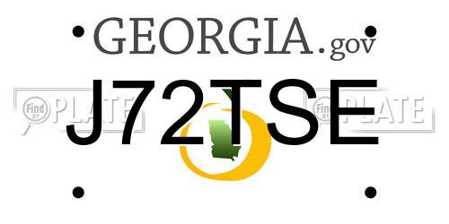 J72TSE Georgia License Plate