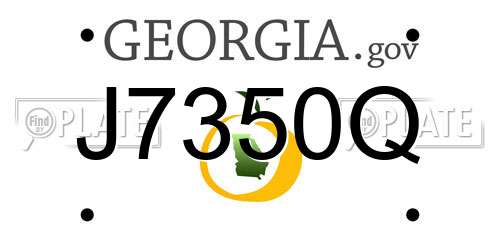 J7350Q Georgia License Plate