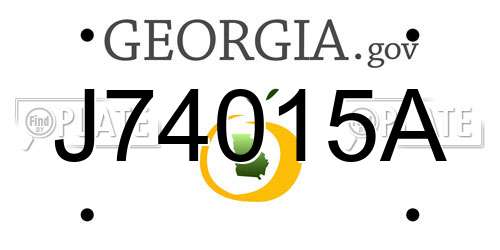 J74015A Georgia License Plate