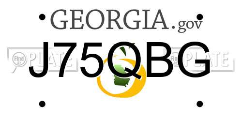 J75QBG Georgia License Plate
