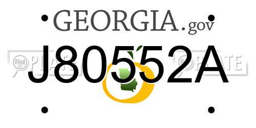 J80552A Georgia License Plate
