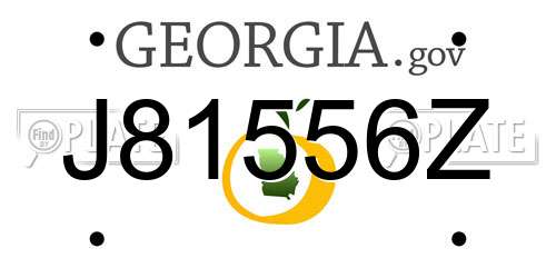 J81556Z Georgia License Plate